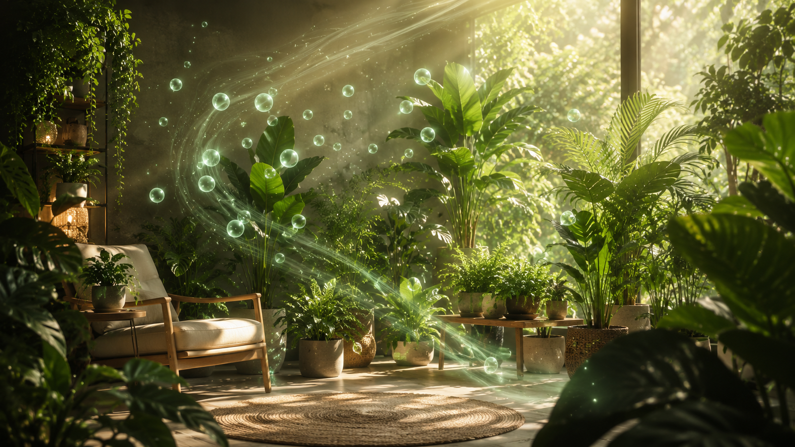 Indoor plants background